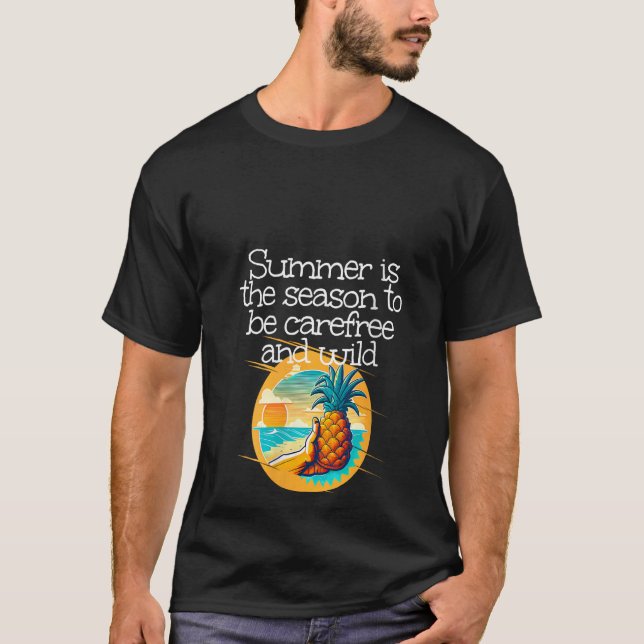 Womens Summertime Ananas - Saison: c T-Shirt (Vorderseite)