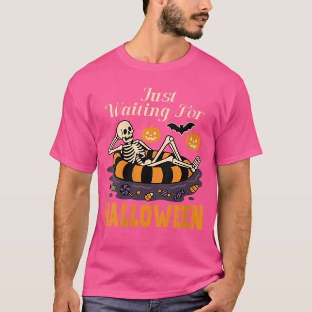 Womens Summerween Skeleton Retro Summer Halloween  T-Shirt (Vorderseite)