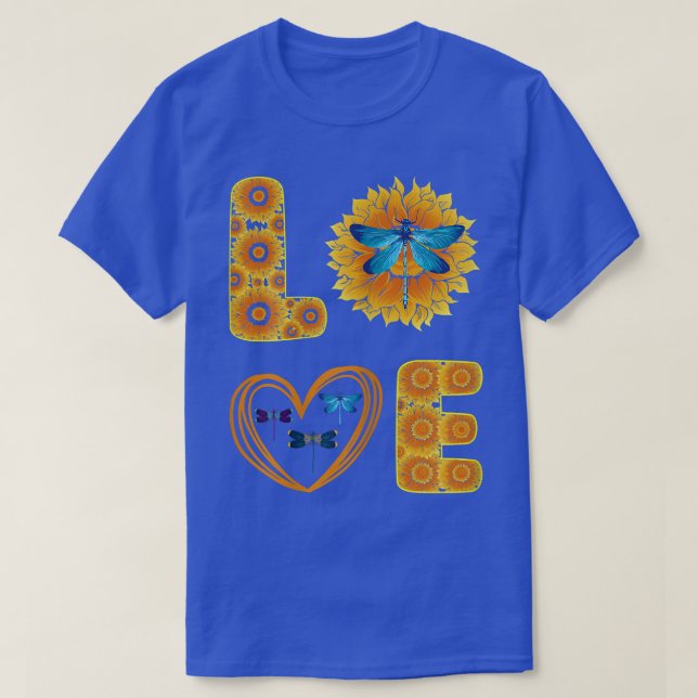 Womens Sunflower Dragonfly  T-Shirt (Design vorne)