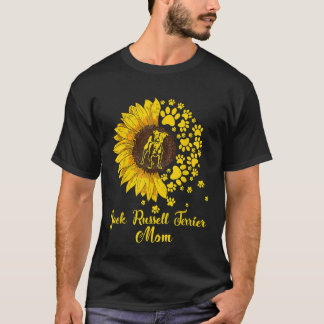 Womens Sunflower Jack Russell Terrier Mama Hund Li T-Shirt