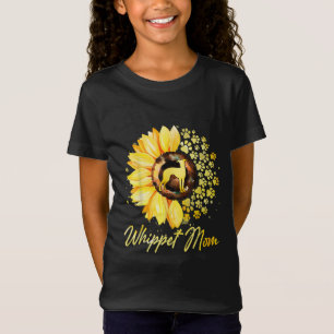 Womens Sunflower Whippet Mama Dog Lover Geschenk T-Shirt