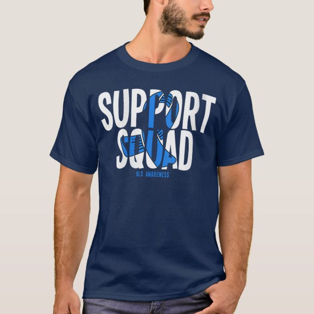 Womens Support Squad ALS Awareness VNeck T-Shirt (Vorderseite)