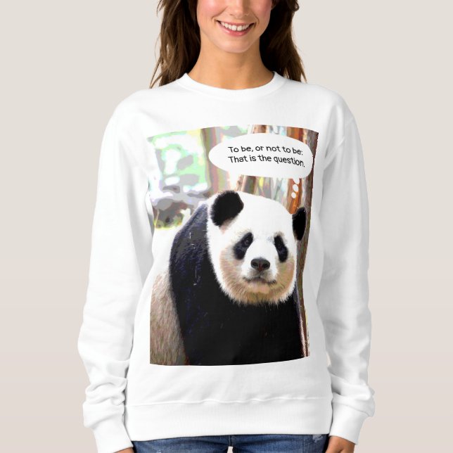 Womens Sweatshirts Shakespeare Zitat Panda Bear (Vorderseite)