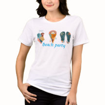 women's T shirt Beach Party