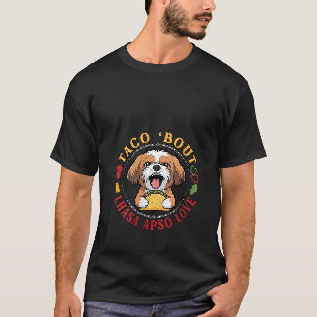 Womens Taco Bout Lhasa Apso Dog Love Funny Mexican T-Shirt (Vorderseite)