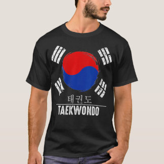Womens Taekwondo Hangul Charaktere Black Belt Trai T-Shirt