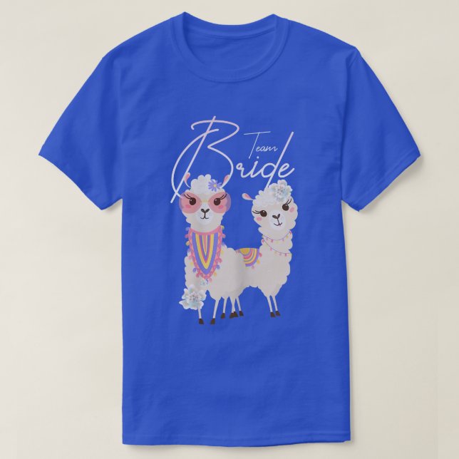 Womens Team Bride JGA Alpaca Hochzeitsbachelor Tei T-Shirt (Design vorne)