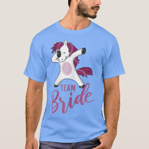 Womens Team Bride JGA unicorn Bachelorette T-Shirt