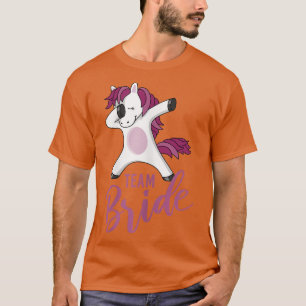 Womens Team Bride JGA unicorn Bachelorette T-Shirt