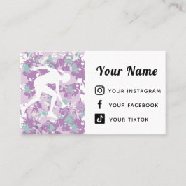 Women's Tennis Coach Player Folgen Sie auf Social  Visitenkarte