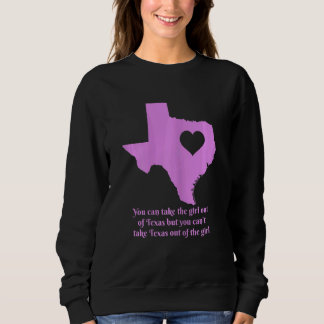 Womens Texas Pride Girl Staat Karte Herzpride Cu Sweatshirt