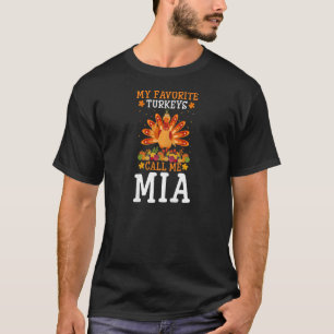 Womens Thanksgiving Costume My Favorite Turkeys Ca T-Shirt