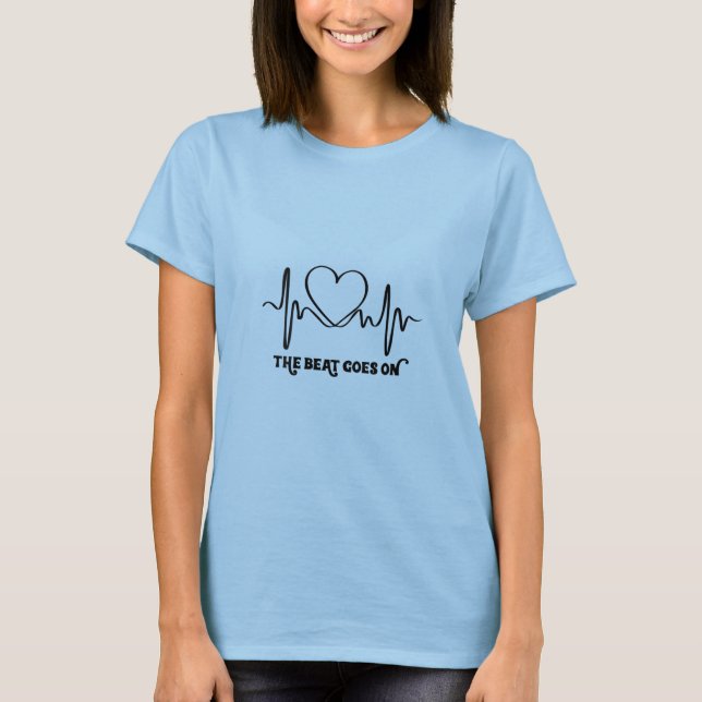 Womens the Beat geht auf Heartbeat Rehab Heart Sur T-Shirt (Vorderseite)