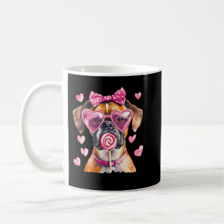 Womens Trendy Niedlich Boxer Mama Bow Dog Lover Va Kaffeetasse