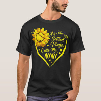 Womens Tu mein Lieblings-Softball-Spieler nennt mi T-Shirt