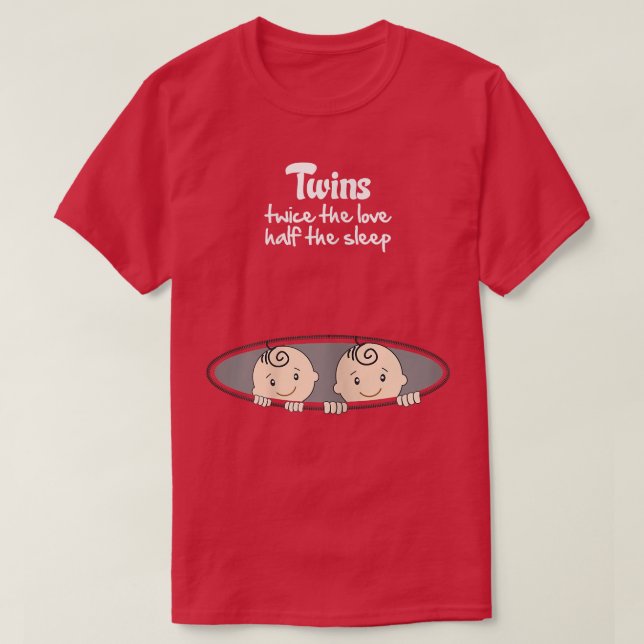 Womens Twins Pinkeln Funny Niedlich Pregnancy Ankü T-Shirt (Design vorne)
