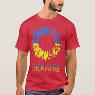 Womens Ukraine Flag Sonnenblume, Ukrainische Unter T-Shirt