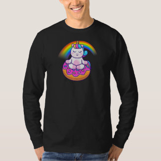 Womens Unicorn Green Yoga   T-Shirt
