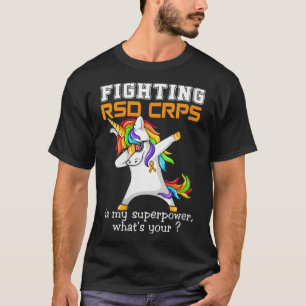 Womens Unicorn Kämpfen RSD CRPS Bewusstsein VNeck T-Shirt