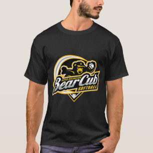Womens Upper Arlington Bear Cub Softball Logo V-Ne T-Shirt