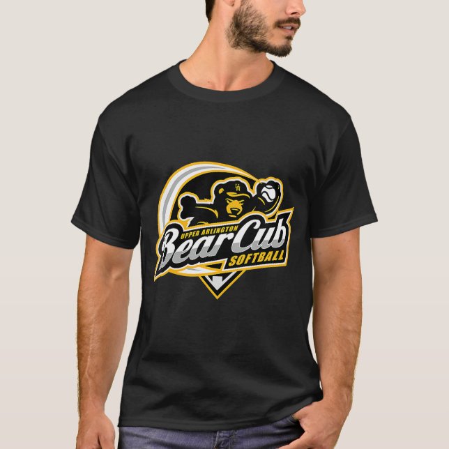 Womens Upper Arlington Bear Cub Softball Logo V-Ne T-Shirt (Vorderseite)