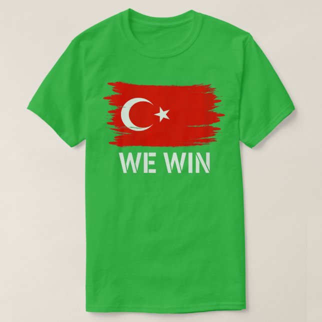 Womens urkey Flag Wir gewinnen American urkish eam T-Shirt (Design vorne)