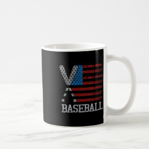 Womens Usa Flag Baseball Crossed Bats Baseball Pla Kaffeetasse