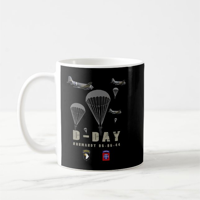 Womens USA Paratroopers D-Day Weltkrieg Normandie  Kaffeetasse (Links)