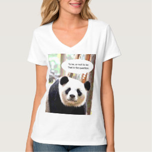 Womens V Cou TShirts Citation hameçon Panda Bear