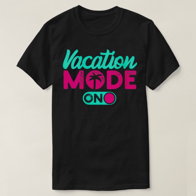 Womens Vacation Mode Sommerurlaub VNeck T-Shirt (Design vorne)