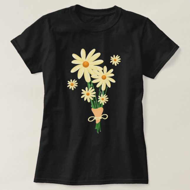 Womens Valentine's Day Pickleball Flower Bouquet P T-Shirt (Design vorne)