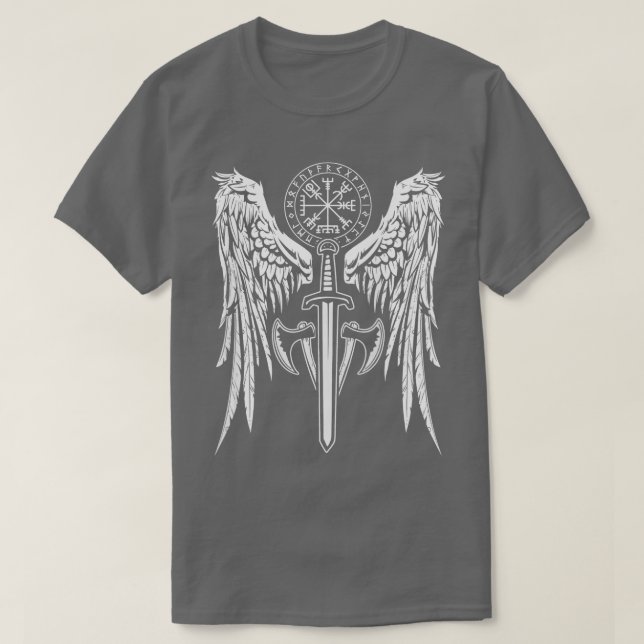 Womens Viking Valhalla Valkyrie Wings Norse Mythol T-Shirt (Design vorne)