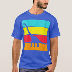 Womens Vintage Brontosaurus Dinosaur VNeck 1 T-Shirt