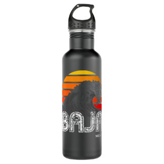 Womens Vintage Northern Baja Mexico Surfing - Retr Edelstahlflasche