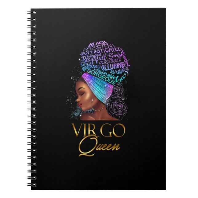 Womens Virgo Girl September August Queen Birthday Notizblock (Vorderseite)