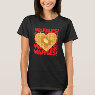 Womens Waffle Ich Liebe Waffeln T-Shirt