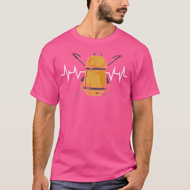 Womens Wander Rucksack für Wanderer wandern T-Shirt (Vorderseite)