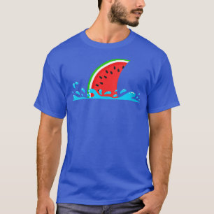 Womens Watermelon Shark Fin Funny Family Sommer Vo T-Shirt