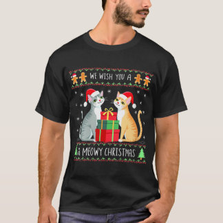 Womens we want you a Meowy Catmas Weihnachtsmannmü T-Shirt