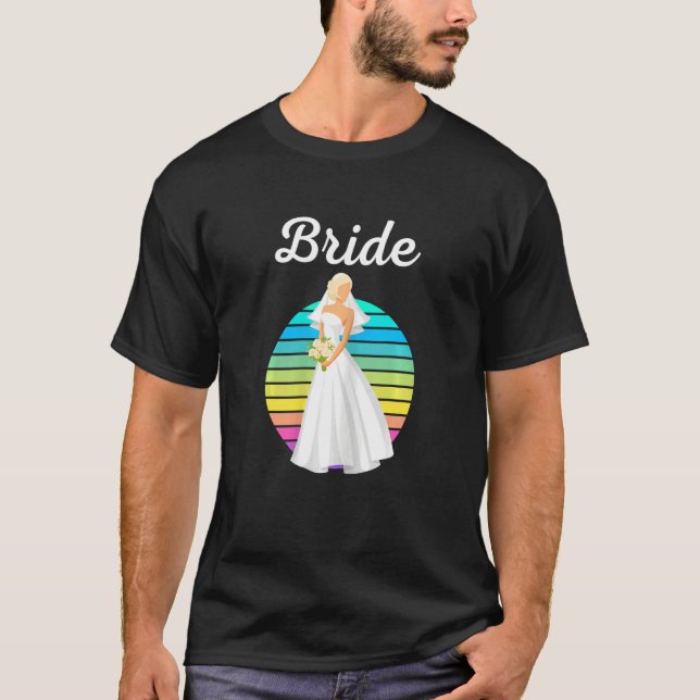 Womens Wedding Bride Just Married Womens Wedding B T-Shirt (Vorderseite)