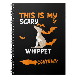 Womens Whippet Kostüm Halloween Lazy Scary Dog Notizblock
