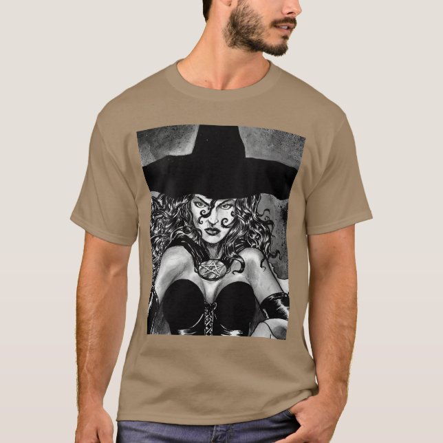 Womens WICKED WITCH GOTH GIRL HORROR Witchcraft Il T-Shirt (Vorderseite)