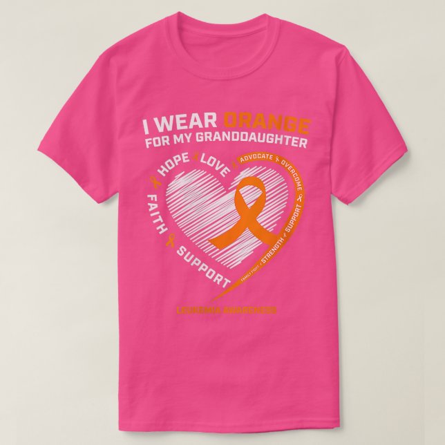Womens Women I Wear Orange For My Granddaughter Le T-Shirt (Design vorne)