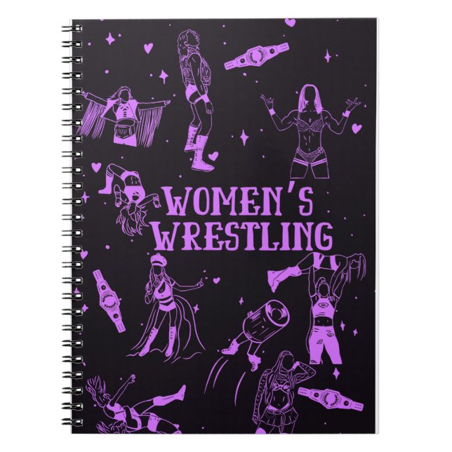 Women's Wrestling Fan Notebook Journal Notizblock (Vorderseite)
