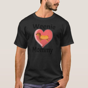 Womens Würstchen Mommy Dackel Weiner Dog Herz Lo T-Shirt