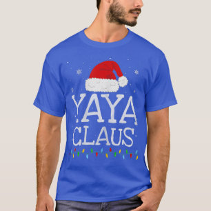 Womens Yaya Claus Xmas Weihnachtsmannmütze Matchin T-Shirt