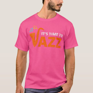 Womens Zeit, um Jazz Orange Saxophon stören T-Shirt