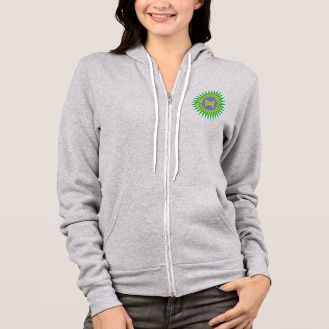 Women's Zip-Up Hoodie heather  SUN  BRASIL (Vorderseite)
