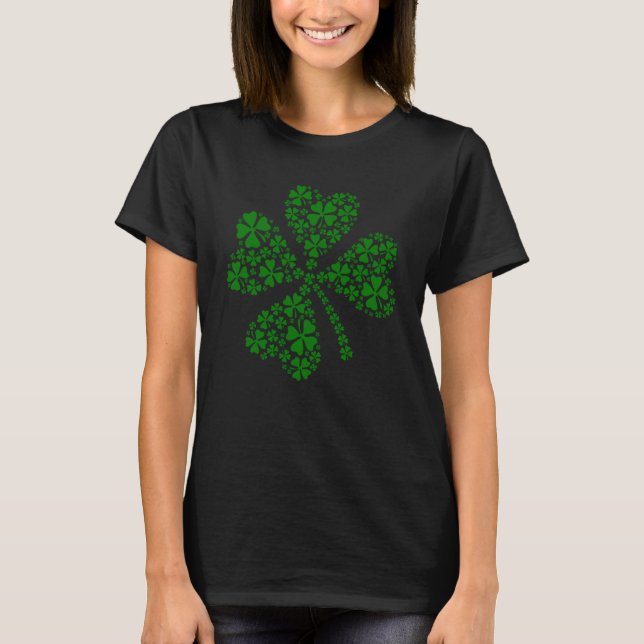 Womenu2019s Lucky Green Kleeblatt St Patricku2019s T-Shirt (Vorderseite)