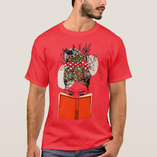 Womenx27er Wildblumen Buchliebhaber Grafik 4 T-Shirt
